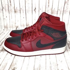 jordan 1 retro mid black team red